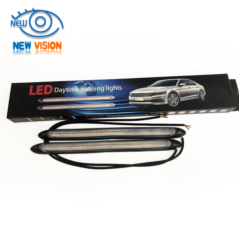 Universal LED Daytime Running Light with Flow Yellow Turn Signal - Waterproof Car LED Strip