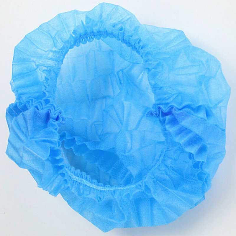Disposable Non Woven Clip Cap in Blue Color 10GSM 18''19''