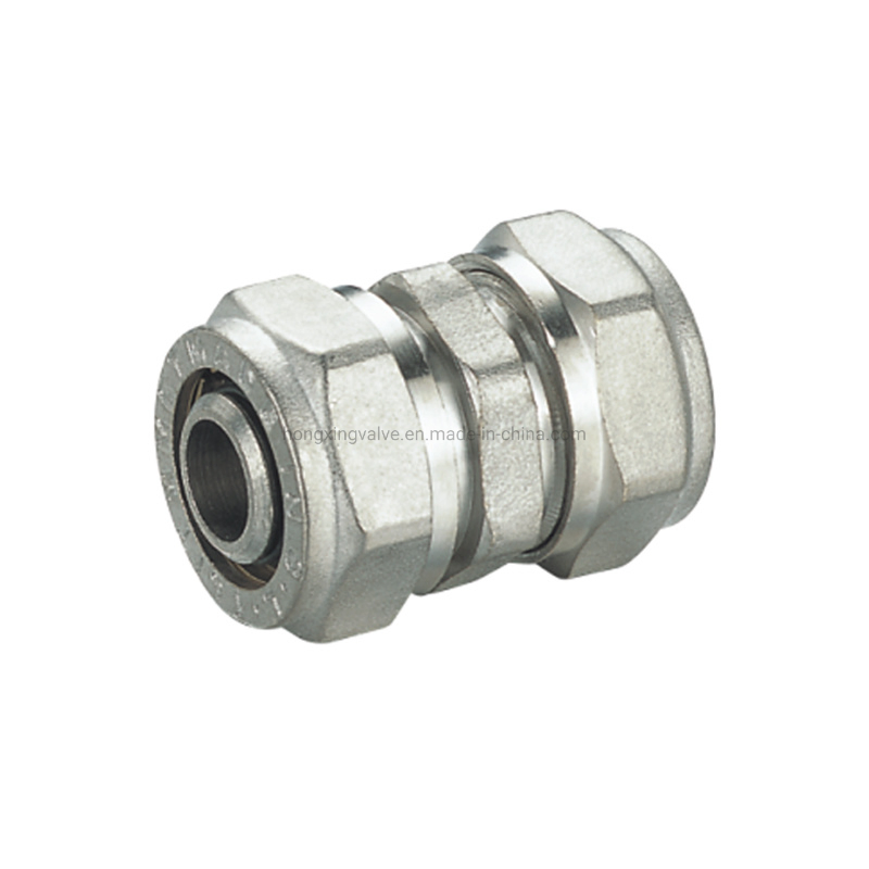 Male Chrome Plate Brass Compression Fitting Coupling for Pex Pipe