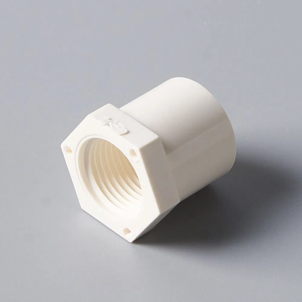 Pipe Fitting Pipe Accessories ASTM D2466 PVC UPVC 3/4"Female Threaded Bushing Reducer