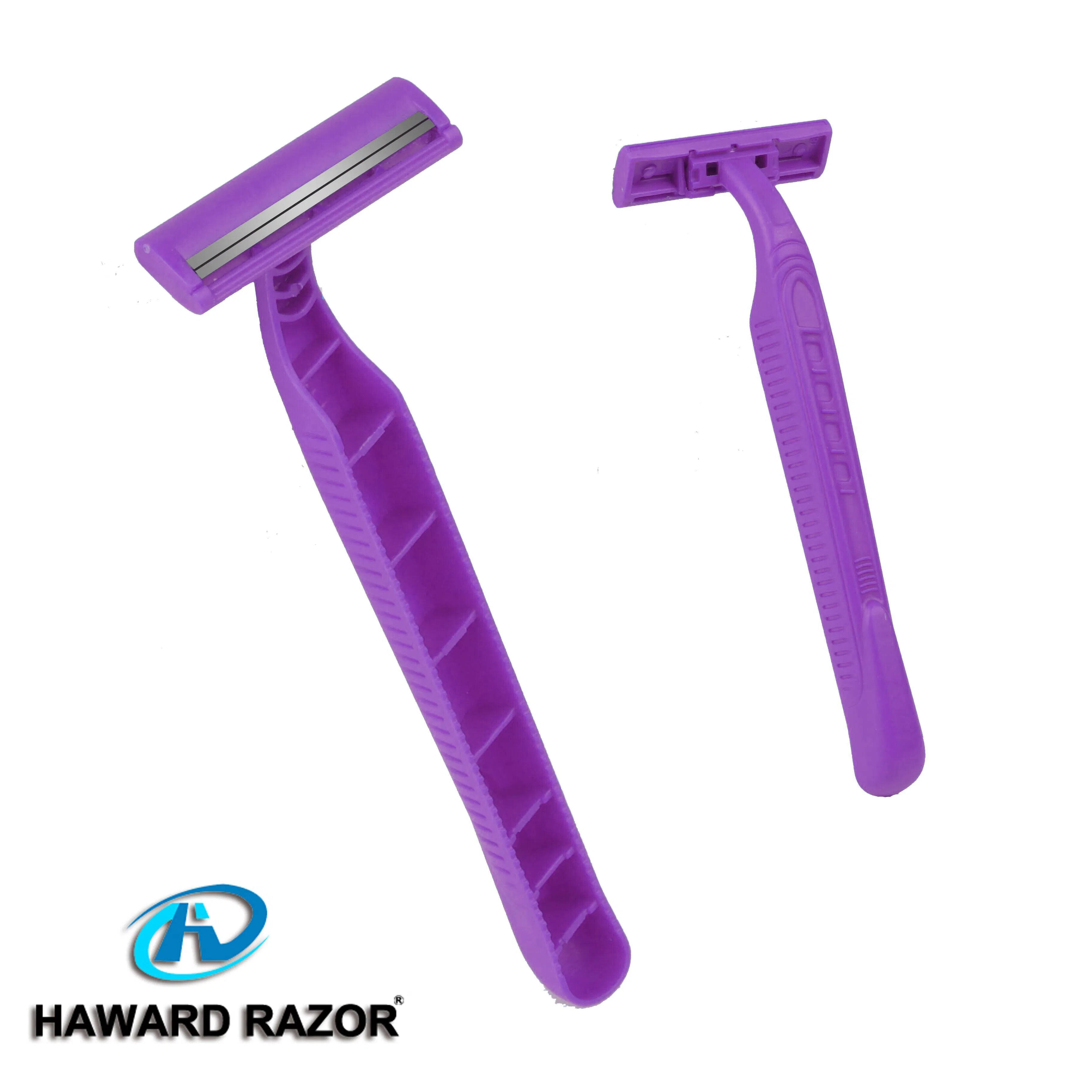 D211 Stainless Steel Blade with Long Plastic Handle Hotel Disposable Razor