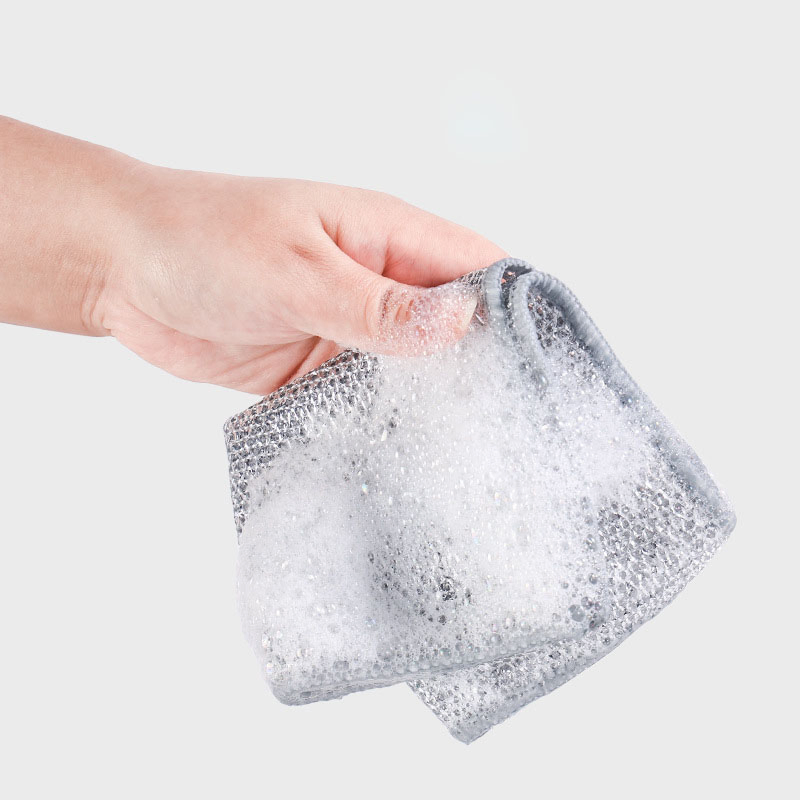 Esun Multipurpose Double-Layer Steel Wire Cleaning Cloth for Dishes
