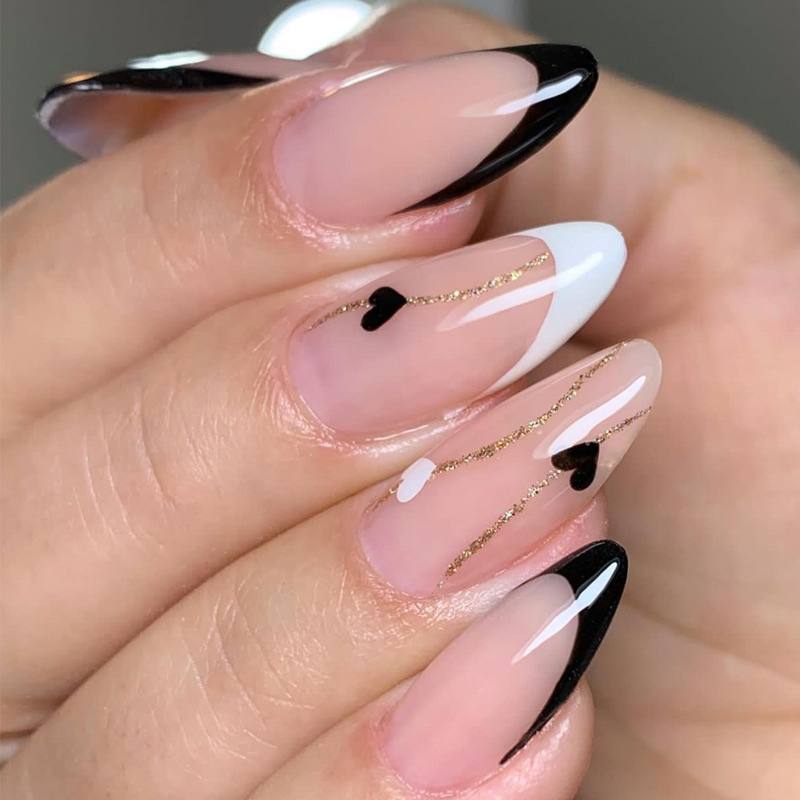 Pre-Made Nail Tips 24-Piece Set of Wearable Artificial Nail Tips