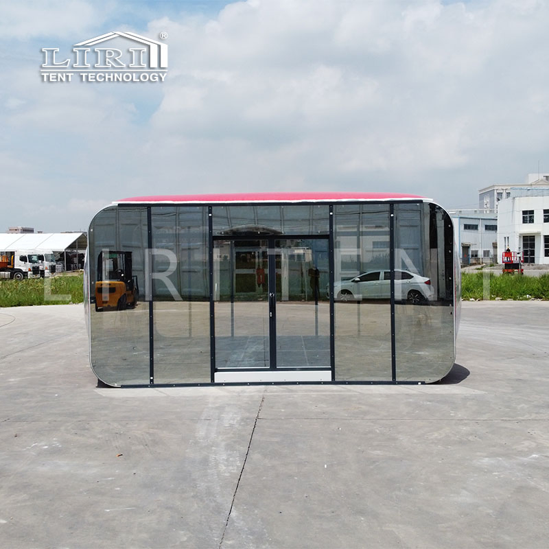 6m Mobile Rectangle Capsule Box Glamping Tent for Indoor Store