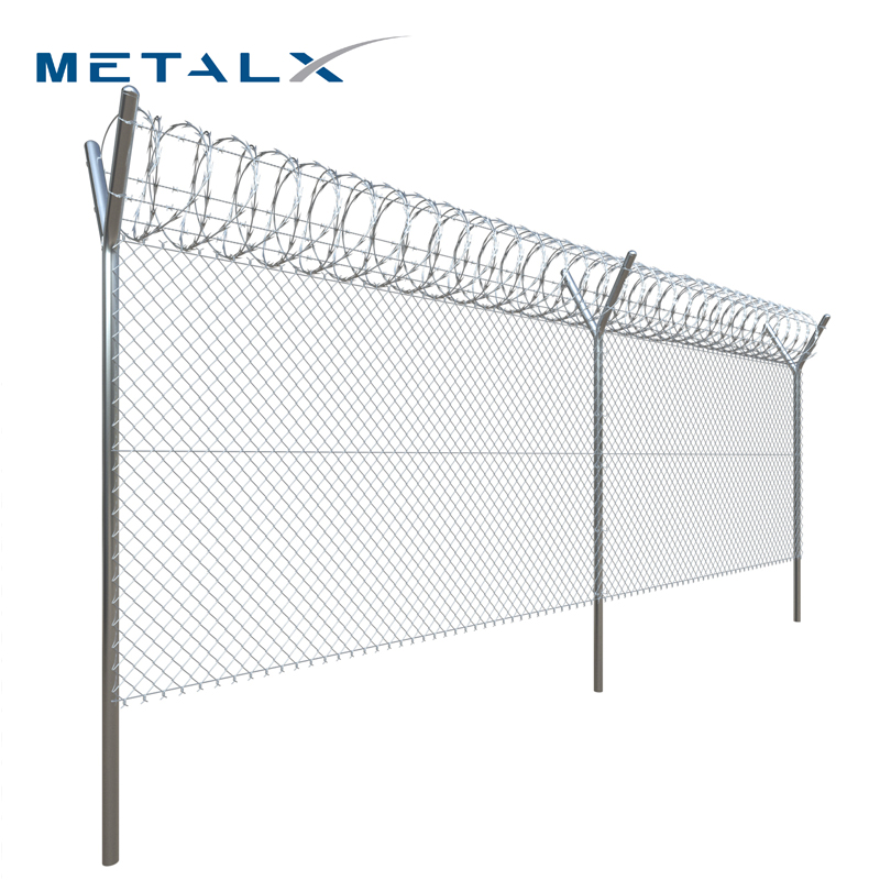 Hot Sale Galvanized Diamond Shape Wire Chain Link Fence for Airport