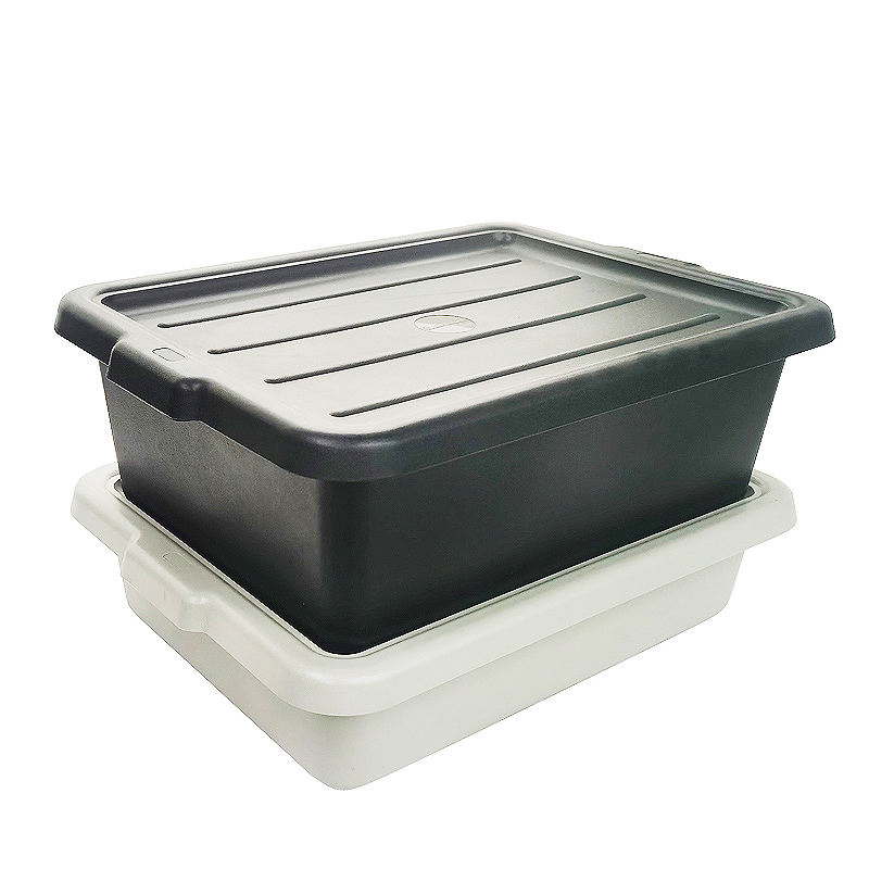 Restaurant Kitchen Storage Box Stackable Plastic Tote Bins Tote Box with Lids