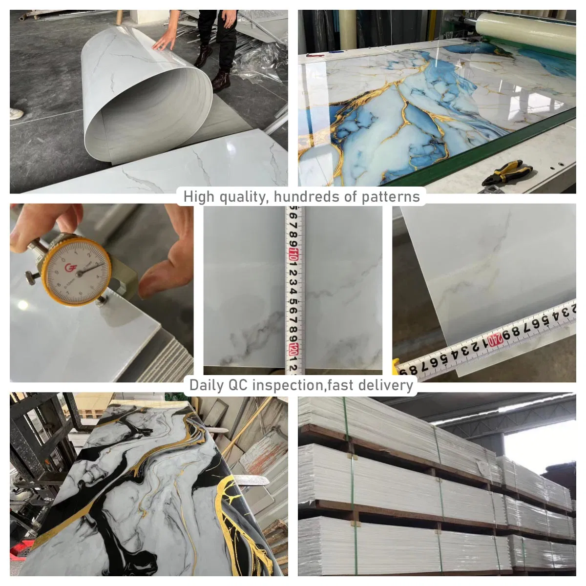 High Glossy The Industry Competitive Price Wall Cladding Panel UV Marble Sheet