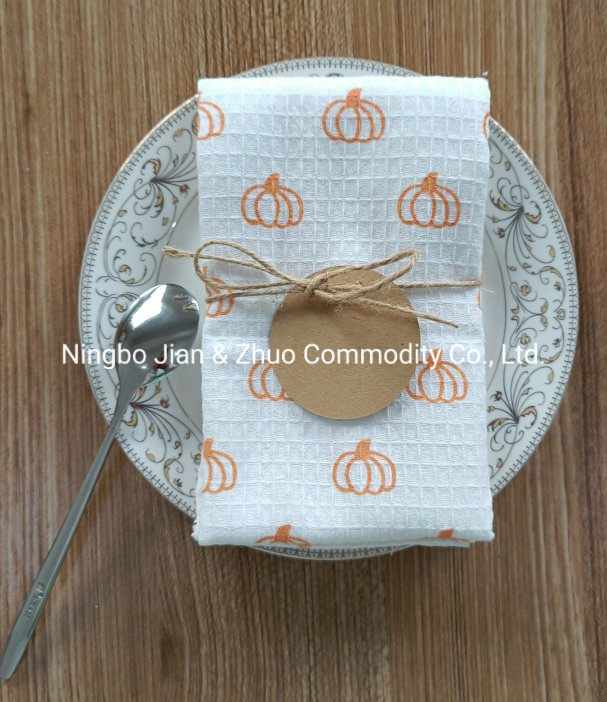 Custom Waffle Cotton Printing Kitchen Napkin Tea Towels