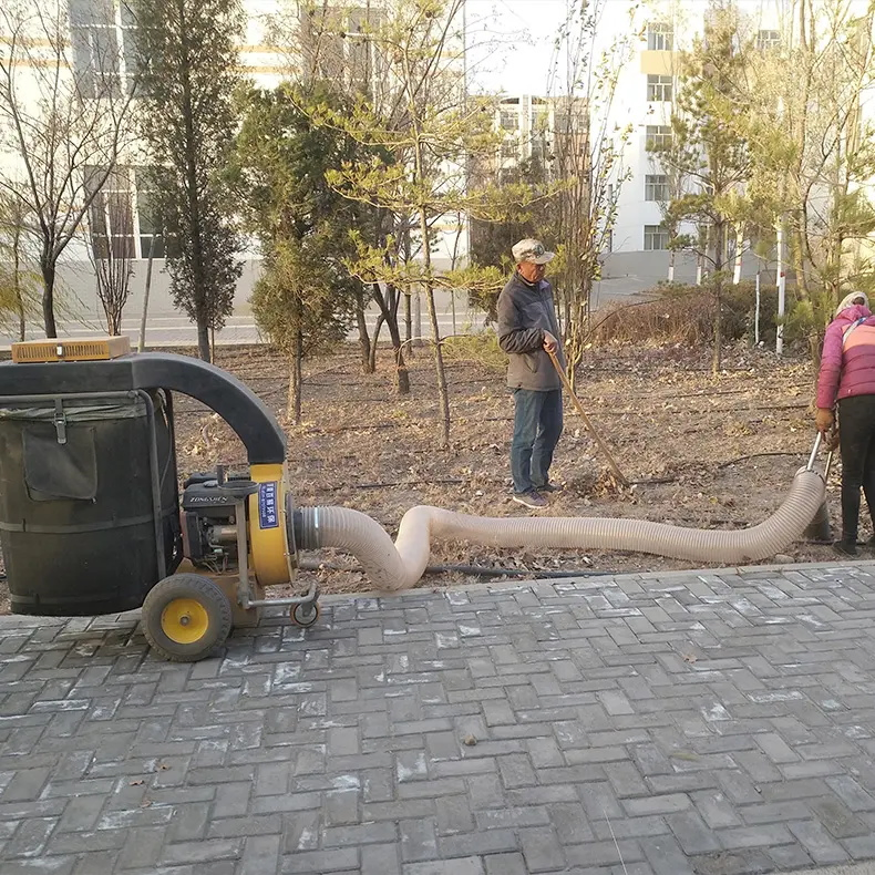 Petrol Outdoor Walk Behind Leaf Collection Equipment Leaf vacuum Cleaner Machine