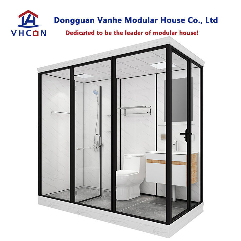 Economical Glass Door Shower Unit Complete RV Prefabricated Big Modern Portable Sink Toilet Prefab Modular Bathroom Pods for Sale