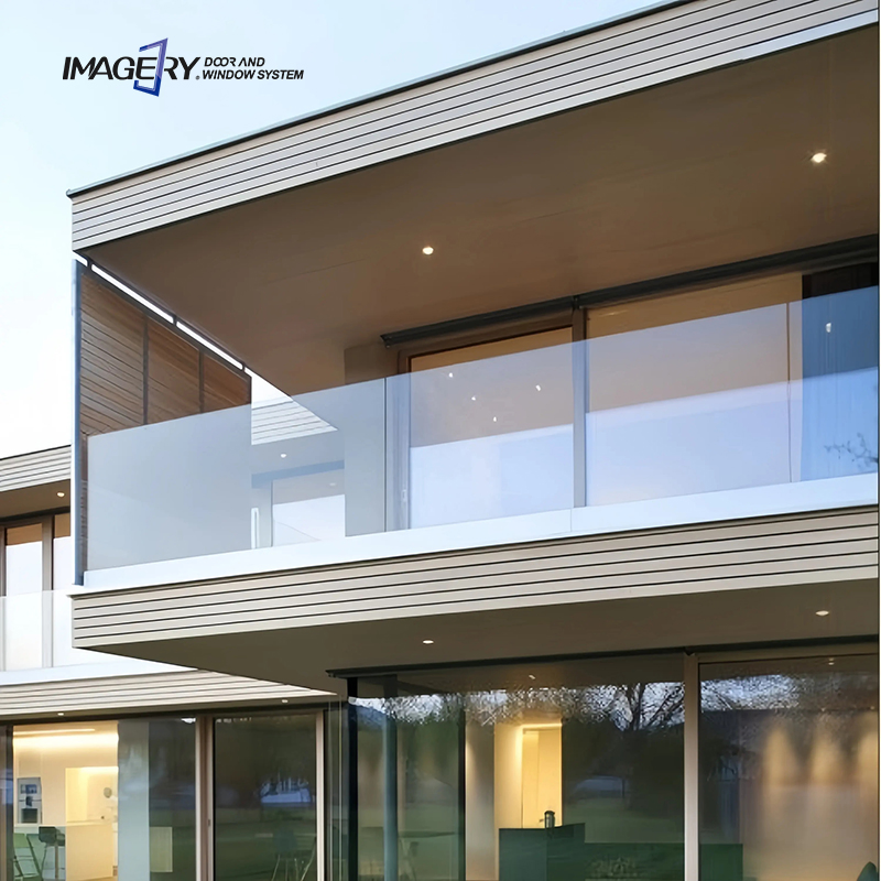 Cheap Price Simple Design Outdoor Terrace Glass Aluminum Railing