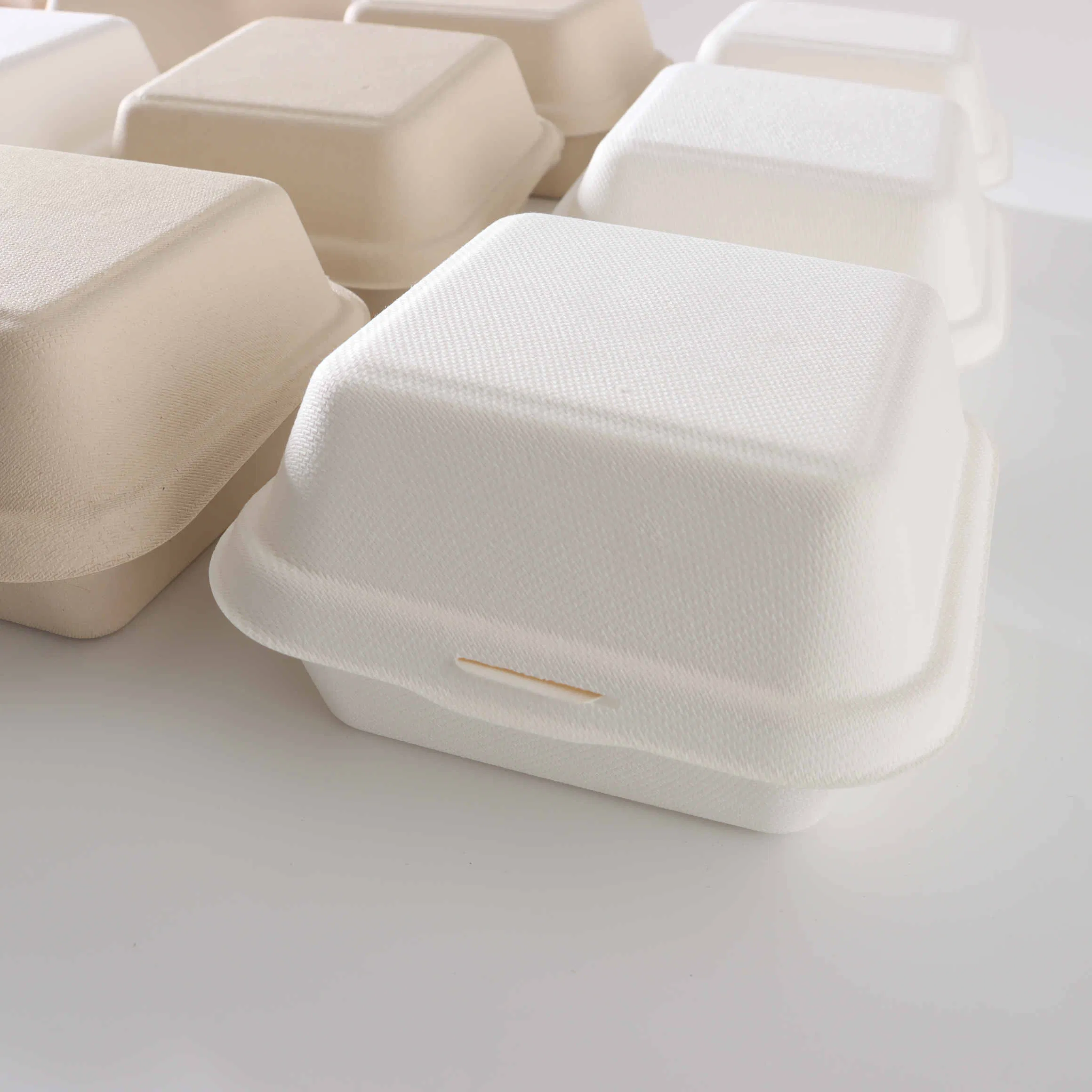 Wholesale Take-out Microwave Take-out Hamburger Boxes Paper Cutlery Food Containers