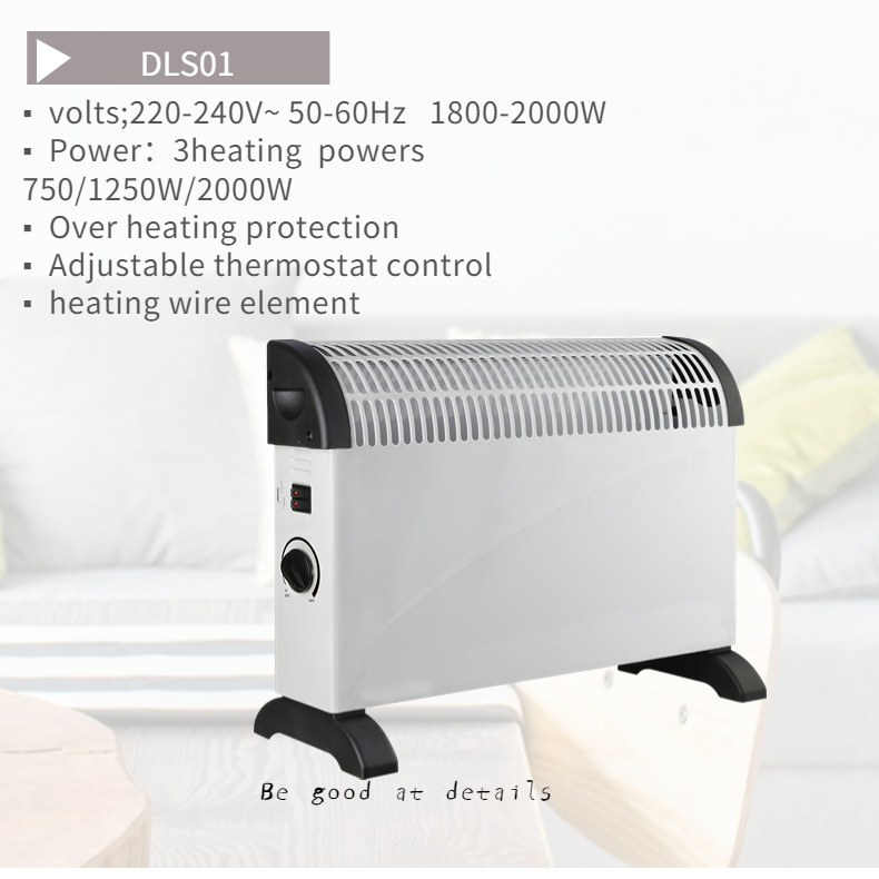 750W 1250W 2000W Household Home Room Electric Fan Heater