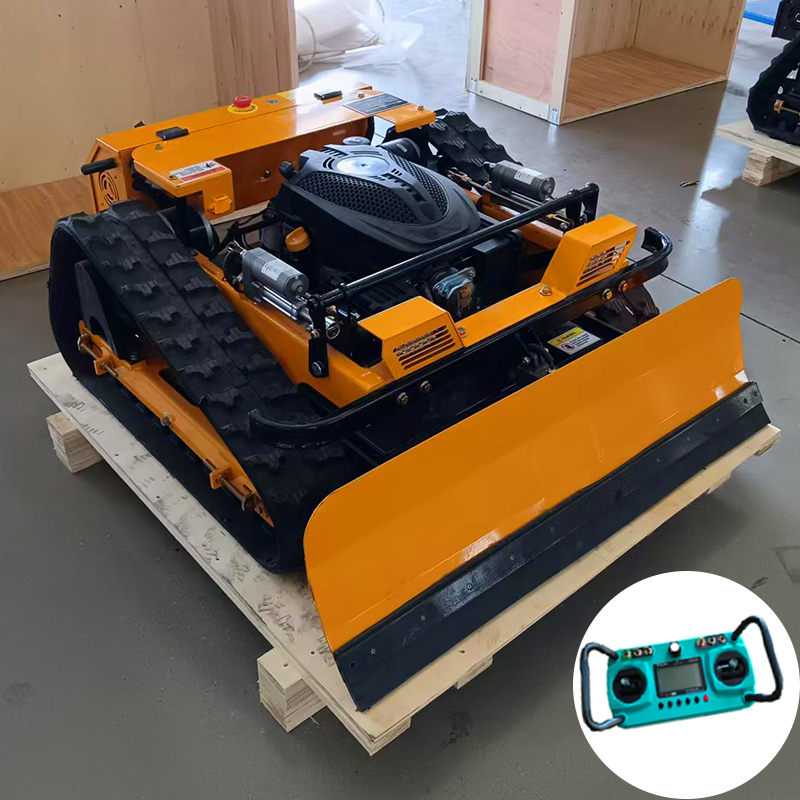 Самоходный газонокосилка-робот на гусеницах с дистанционным управлением
