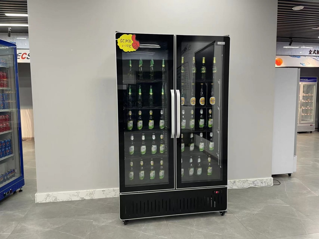 Professional Stable Positioning System Clear View Design Beer Display Fridge Cooler