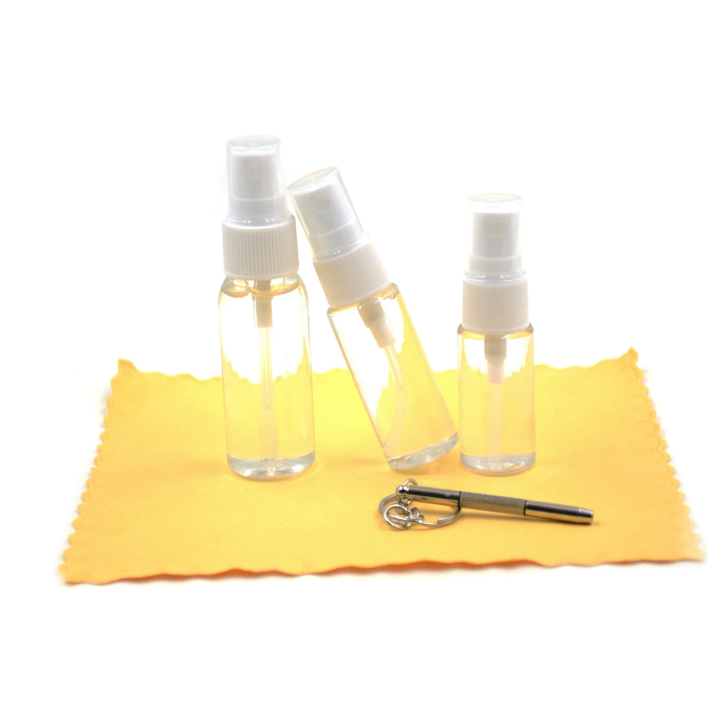 Different Capacity Bottled Lens Cleaning Liquid Eyeglasses Cleaning Spray Solution Kit with Microfiber Cloth and Screwdriver