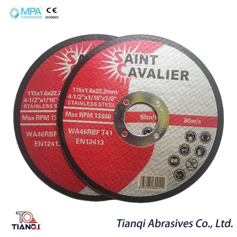 Custom Cut off Wheel Metal 115X1.6X22.2mm Flat Cutting Wheel for Stainless Steel