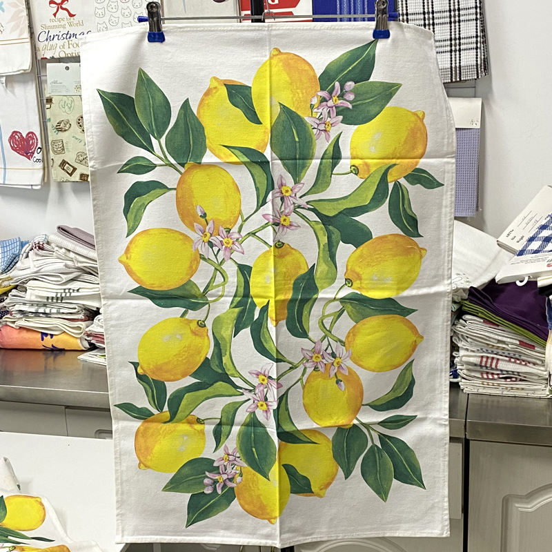 Premium 100% Cotton Linen Tea Towel Set with Custom Logo