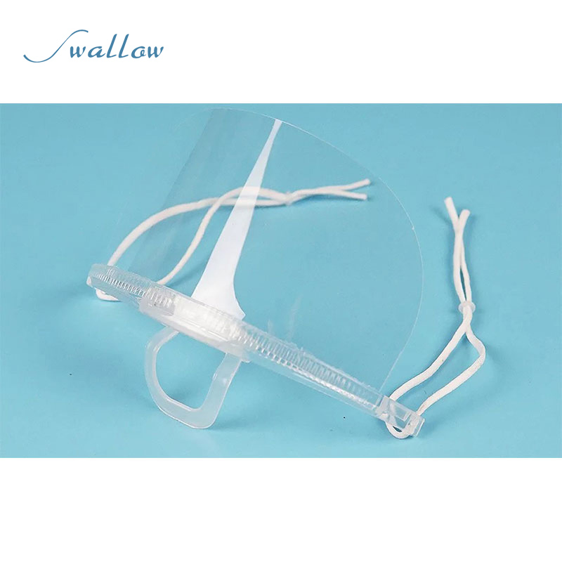 Plastic Anti-Fog Mouth Cover Transparent Mouth Shield for Food Service