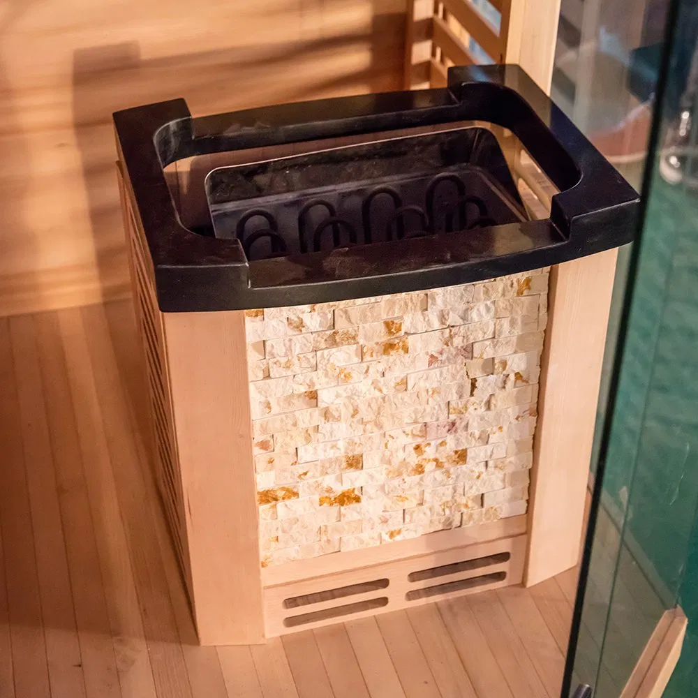 Smartmak Luxury Traditional Steam Sauna Room Indoor Wooden Corner Sauna for Sale