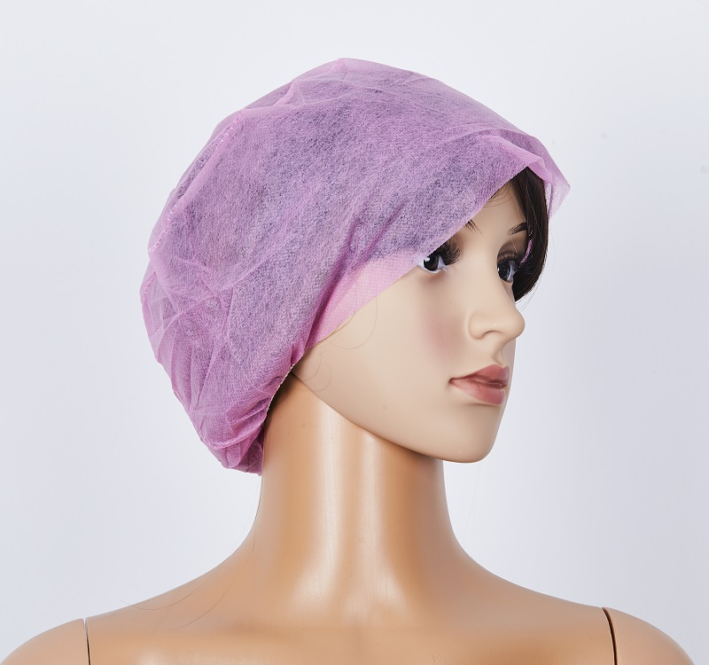 Green PP Material Disposable Hair Mask Hat