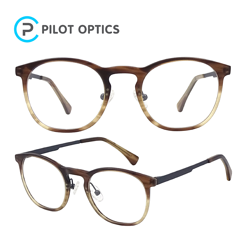 Adjustable Nose Pad Unisex Ready Goods Acetate Round Optical Frames