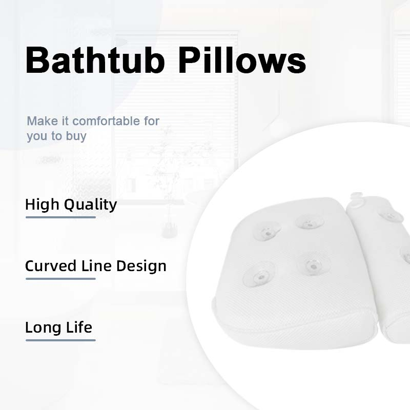 Hot Sales 3D Mesh SPA Bath Pillow with 6 Suction Cups