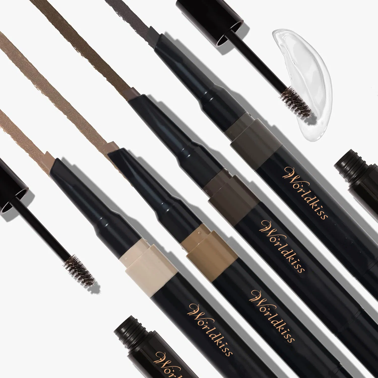Waterproof Eyebrow Pencil & Brow Gel Duo Long Lasting, Smudge Proof, Natural Finish, Dual-Ended Eyebrow Makeup Tool