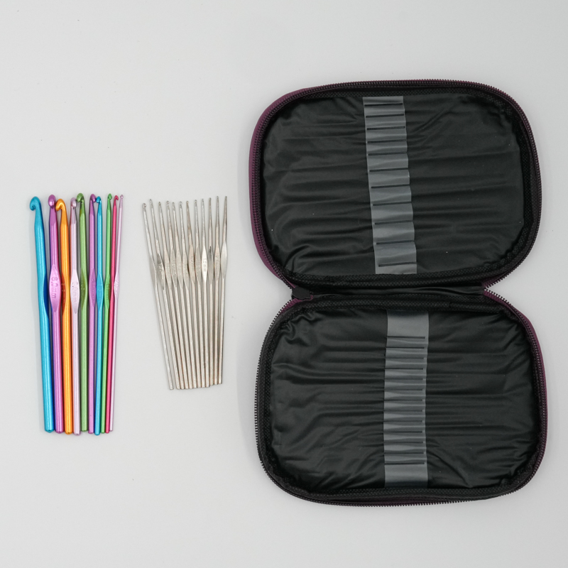 Aluminum Crochet Hook+Iron Crochet Hook Set (22PCS/set)