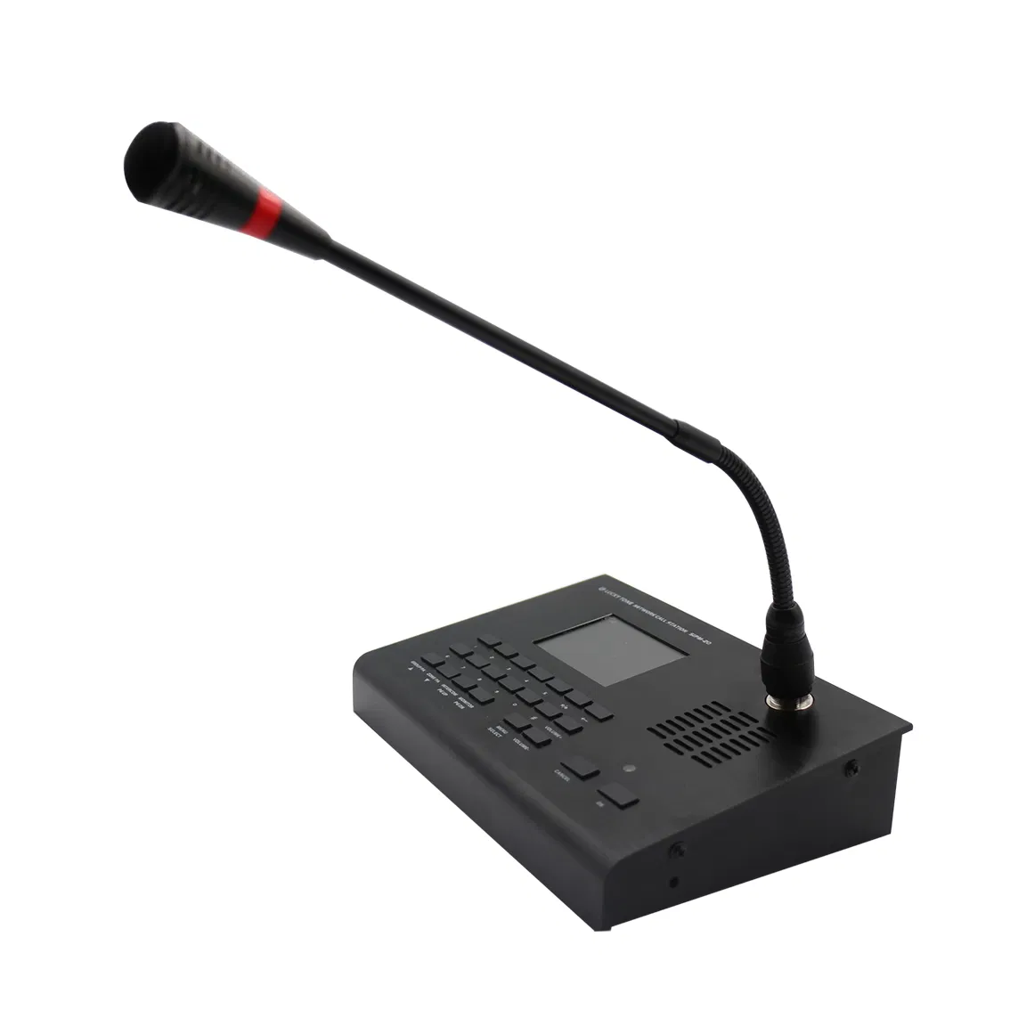 Public Address System SIP Network Workstation IP Remote Paging Microphone with LCD Screen for SIP Project Intercom System