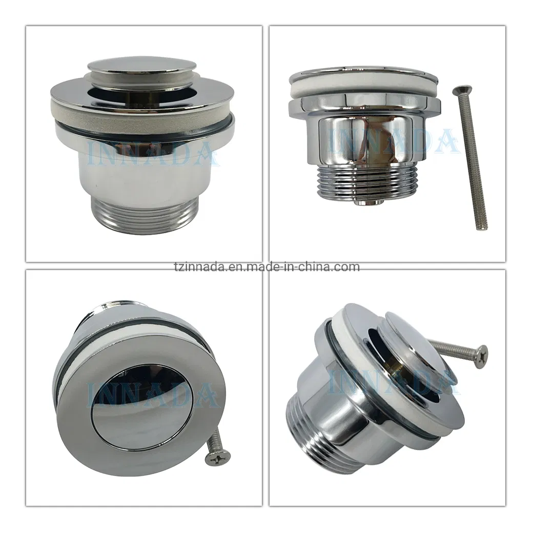 Сифон для раковины с кнопкой, хром, 1 1/2 дюйма