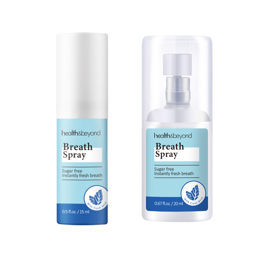 Private Label Alcohol-Free Pigment-Free No Stimulation Convenient Fresh Odor Treatment Mouth Spray for Breath Spray