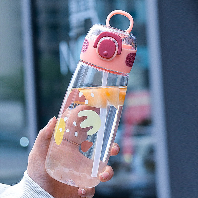 Factory Price Transparent Plastic Sports Straw Cup