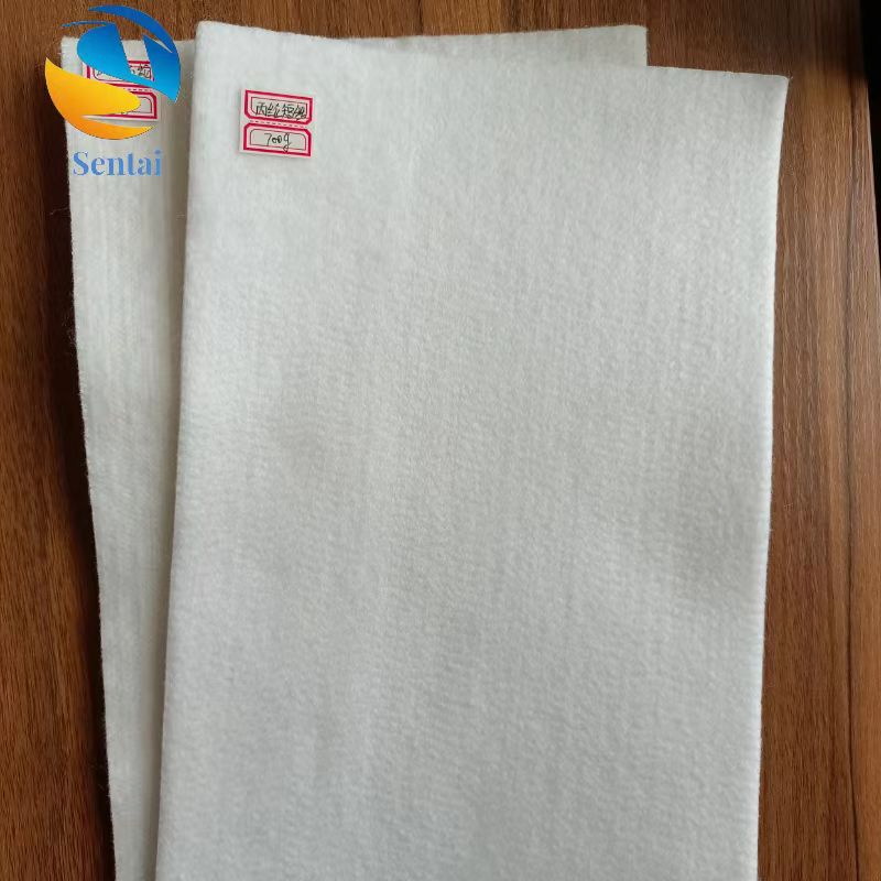 High Strength Polypropylene Geotextile 300g 600g 800g 1000g Non-Woven Short Fiber Needle Punched Woven Geotextile Cushion Layer Gravel Permeable Geotextile