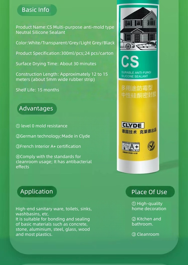 Factory Outlet Stove Top Gap Filler Silicone Sealant