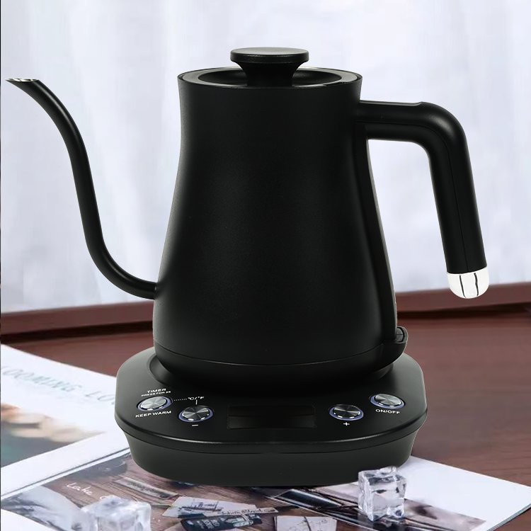 600ml 1200W Stainless Steel Coffee Kettle Temperature Control Coffee Tea Pot Pour Over Coffee Kettle for Home