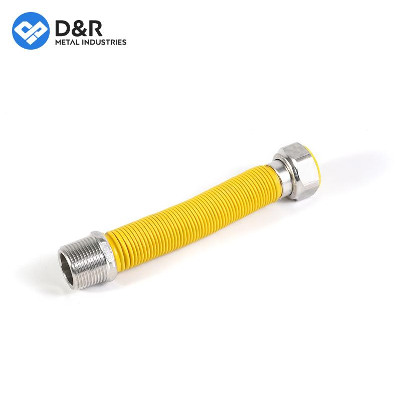 D&R Factory Price Metal Flexible Hoses Flexible Stainless Steel Pipe Gas Stove Connector Flexible Gas Lines