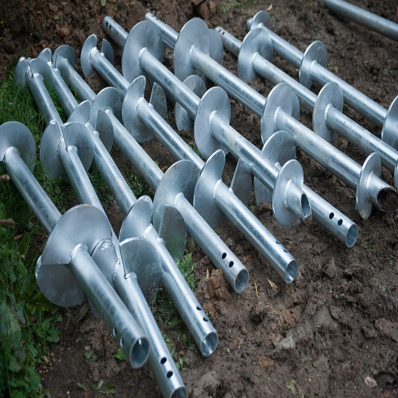 ASTM Standard Galvanized Pipe Steel Anchor Welded Helical Screw Piles for Solar Farm Gas Oil