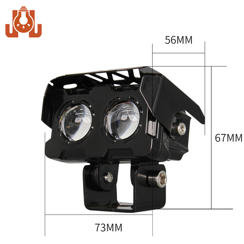Двухцветная светодиодная фара-противотуманка для мотоцикла