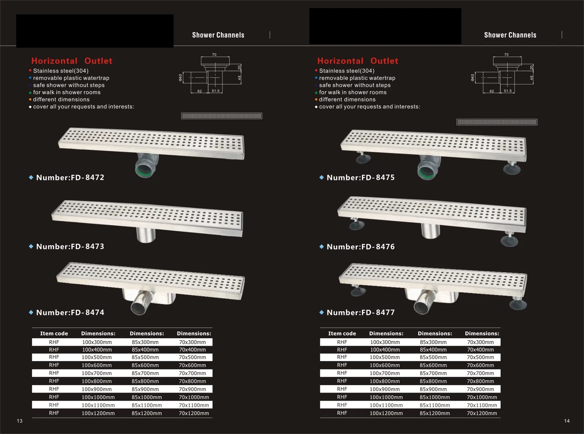 CE Certified Linear Drain for Fast Flow Rate Shower Drainage