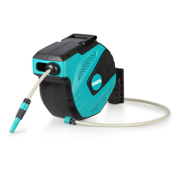 15m 180 Degree Rotate Garden Hose Reel Anti-UV Auto Retracting Hose Reel