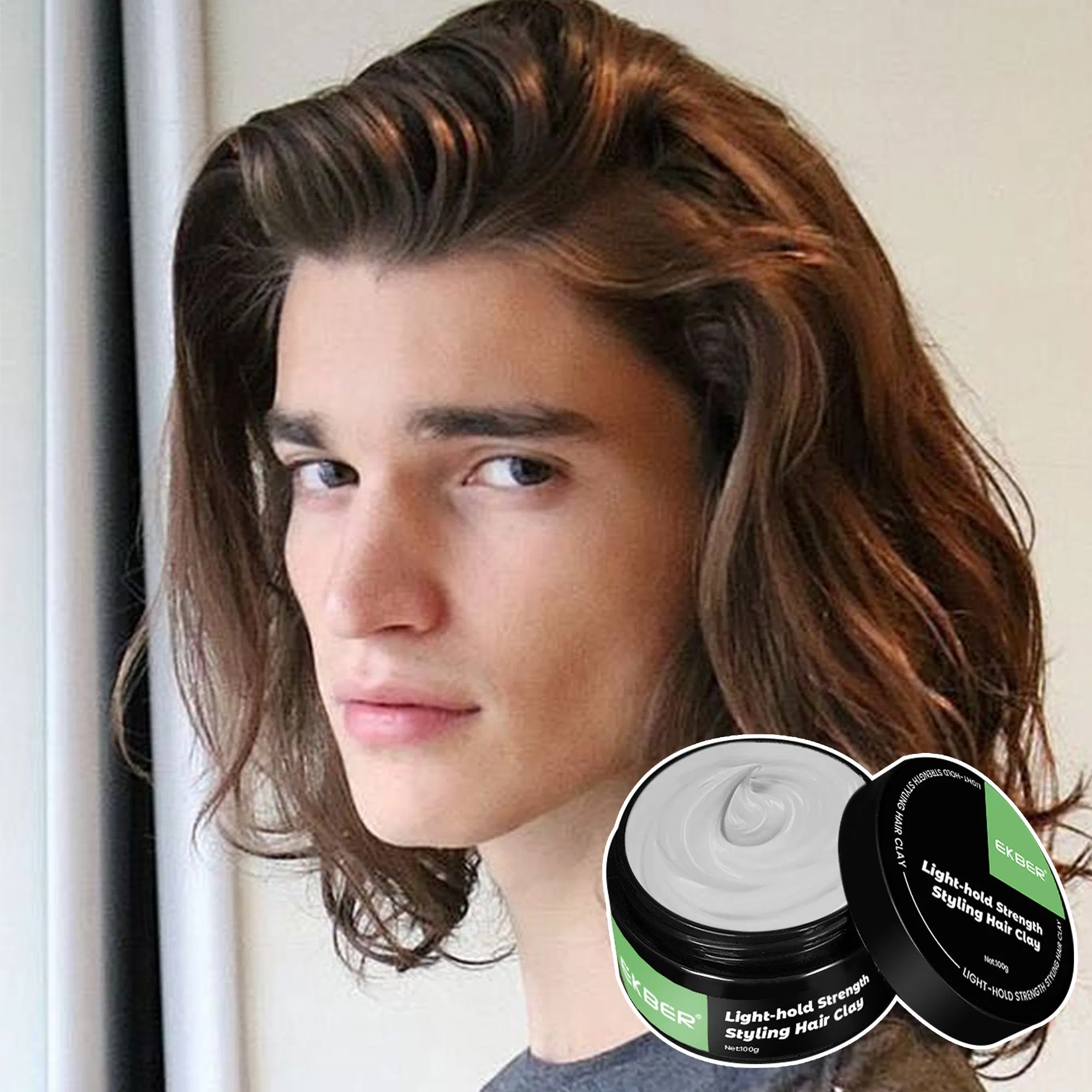 Private Label Natural Ingredient Quickly Styling for Men Light-Hold Strength Matte Hair Clay