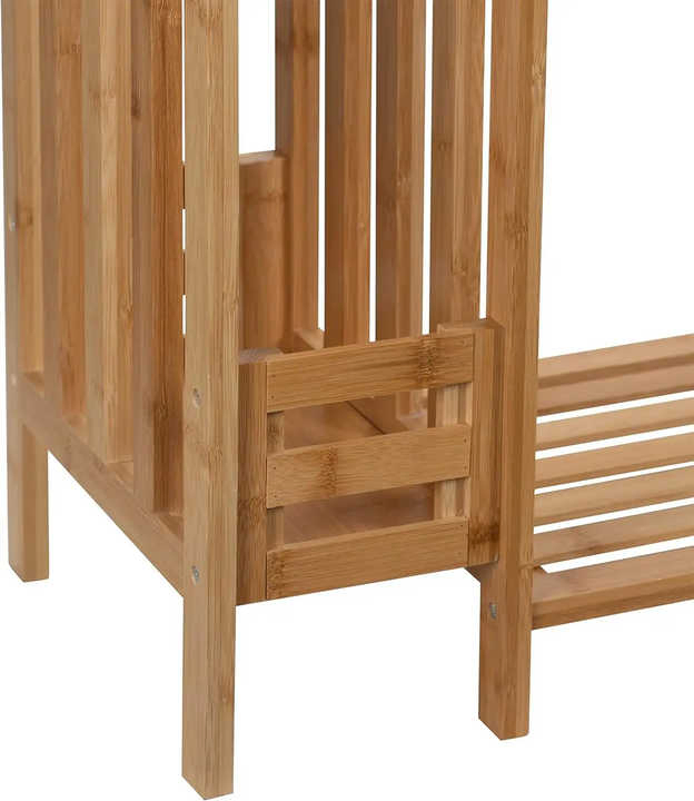 Bamboo Household Living Room Entrance Door Multifunctional Shoe Rack