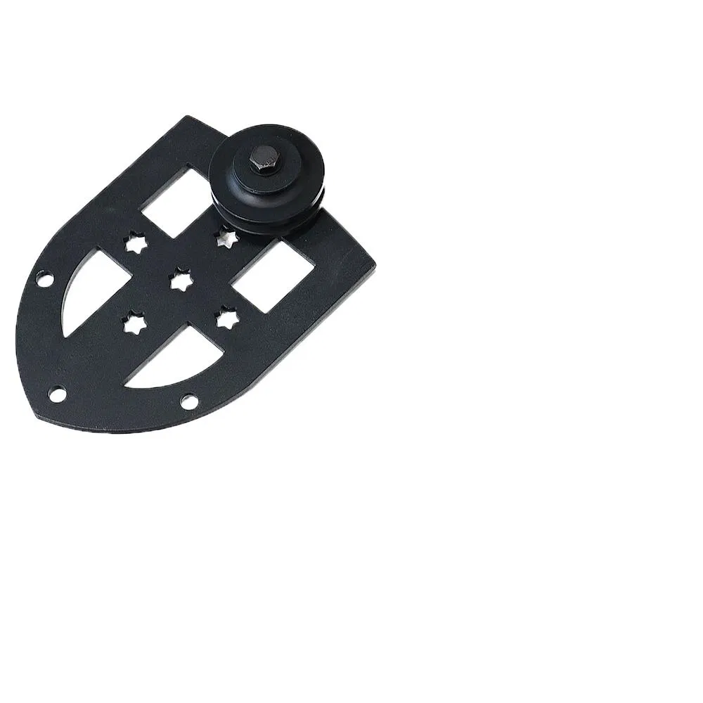 mm-23dp-6FT Sliding Barn Door Track Kit Shield Design Wheel