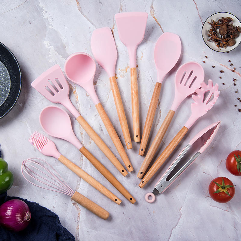 Environmentally Friendly BPA Free Safe and Non-Toxic Silicone Baking Mold and Silicone Cooking Tools Customized Silicone Cookware Set