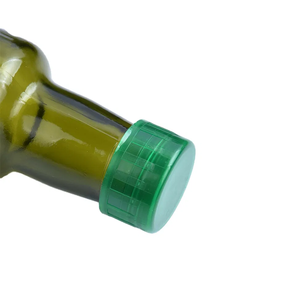 Food Grade 250ml 500ml 750ml 1L Empty Square Antique Green Marasca 1 Liter Glass Bottle for Olive Oil