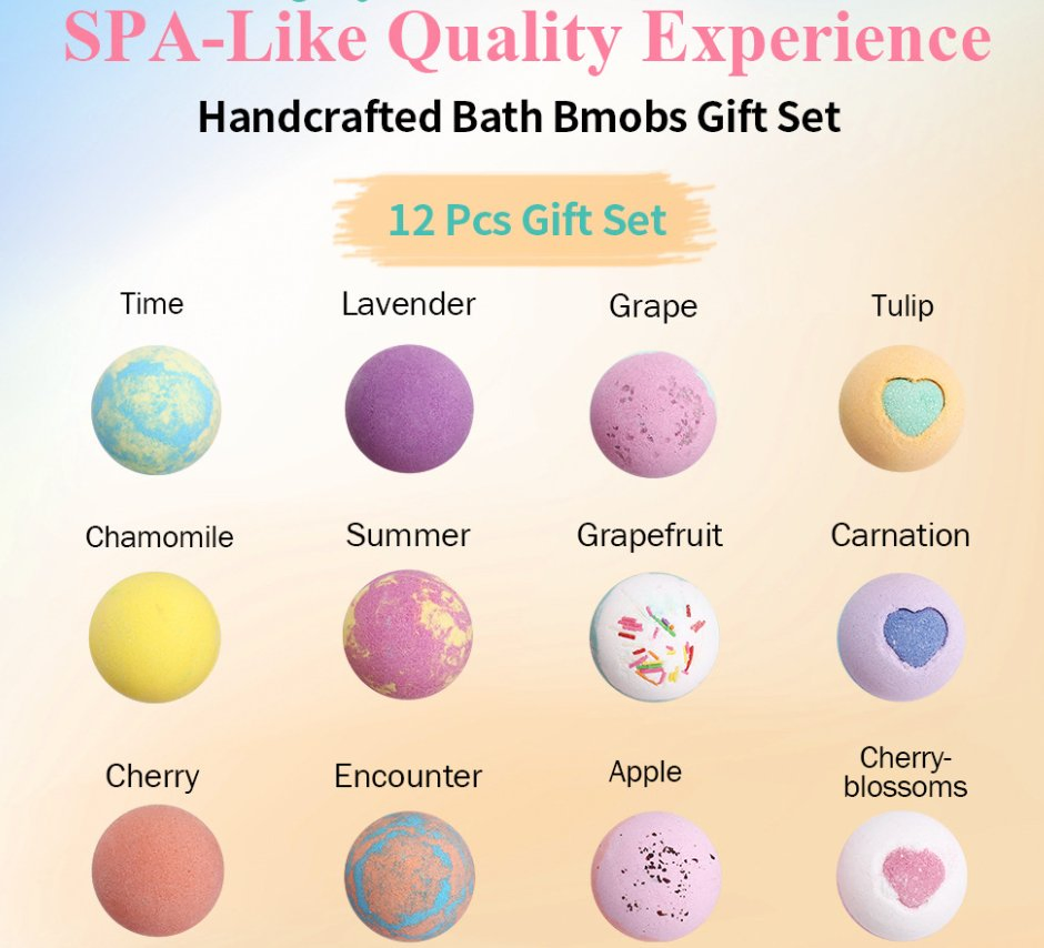 Online Wholesale and Retail Bubble Bath Supplies Vegan Essential Oil SPA Fizz Handmade Bath Ball 12 Pack Bubble Bath Bomb