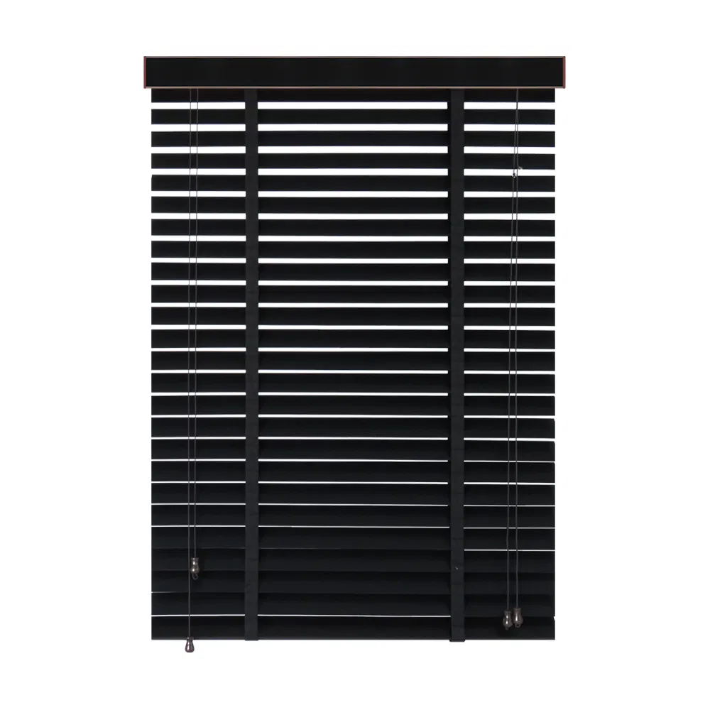 50mm White Basswood Material Classical Horizontal Wood Blinds
