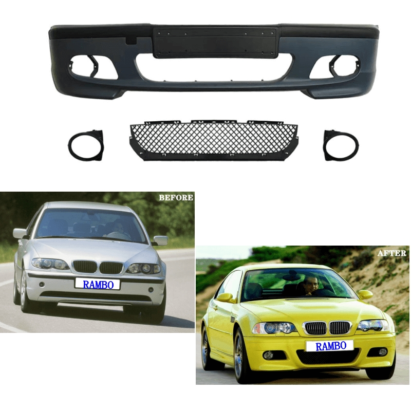 Пластиковый передний бампер для BMW 3 серии E46 M3 (1999-2004)