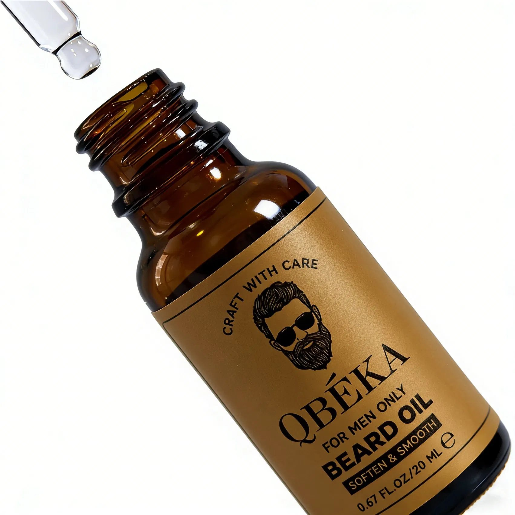 Premium Qbeka Beard Oil for Men Organic Natural Beard Softener & Conditioner Promotes Healthy Growth